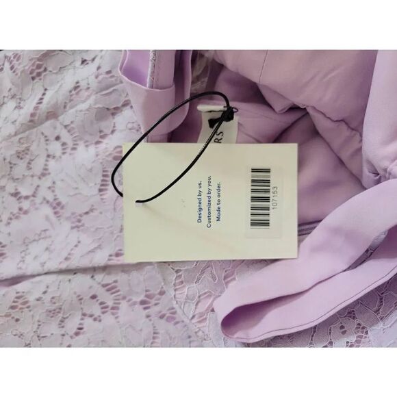 Fame and partners Lavender Lace Midi Dress 4 NWT - Picture 8 of 9